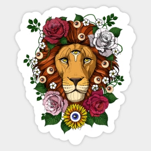 Psychedelic Lion Sticker